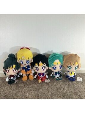 Sailor Moon Big Plush Doll Sailor Neptune & Uranus & saturn & pluto Set Lot Of 5